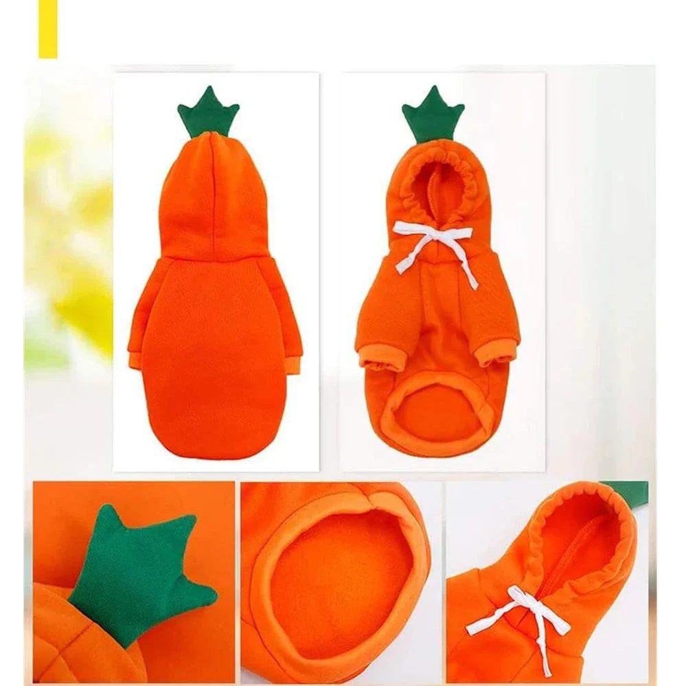 Cute Dog Hoodie with Hat - Funny Pet Fruit Costume for Halloween & Daily Wear - Image 5