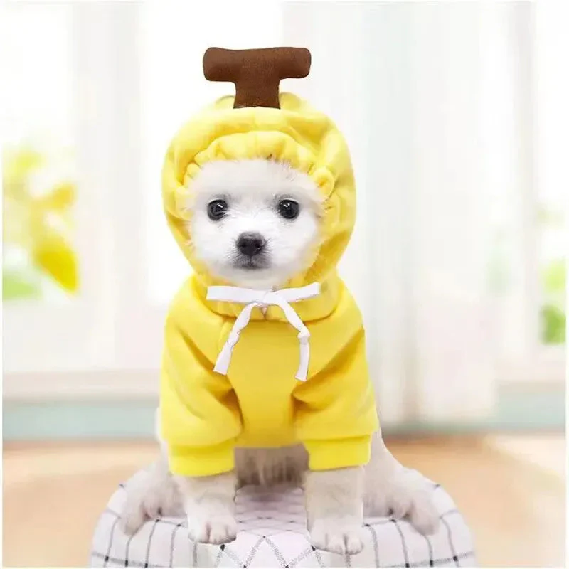 Cute Dog Hoodie with Hat - Funny Pet Fruit Costume for Halloween & Daily Wear - Image 7