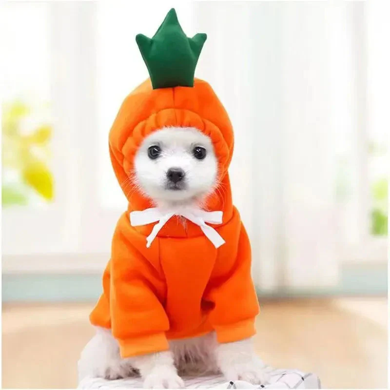 Cute Dog Hoodie with Hat - Funny Pet Fruit Costume for Halloween & Daily Wear - Image 8