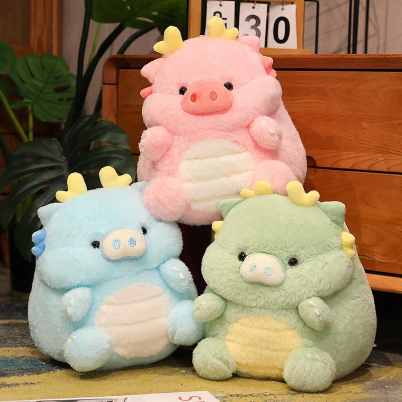 Cute Dragon Pig Doll Plush Toy Sleeping Pillow - Image 3