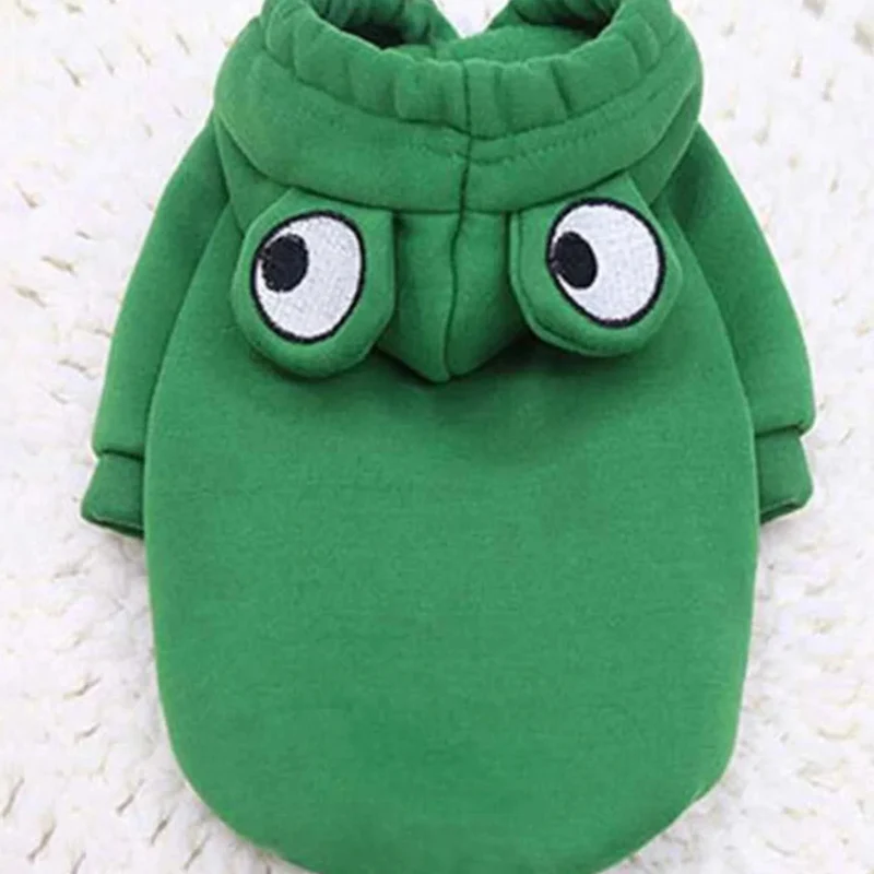 Cute Frog Pet Sweater – Green Hoodie for Small & Medium Dogs - Image 4