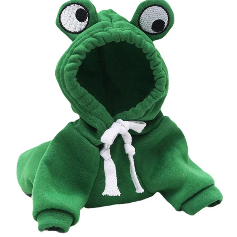 Cute Frog Pet Sweater – Green Hoodie for Small & Medium Dogs - Image 7