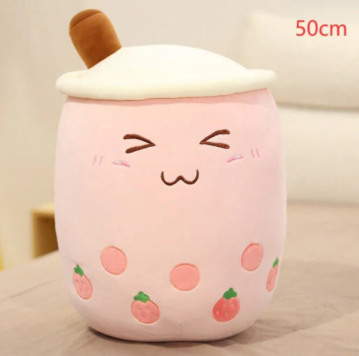 Cute Fruit Drink Plush Stuffed Soft Strawberry Milk Tea Plush Boba Tea Cup Toy Bubble Tea Pillow Cushion Kids Gift - Image 11