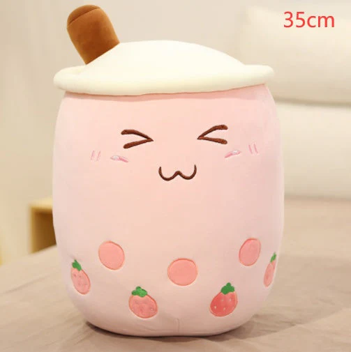 Cute Fruit Drink Plush Stuffed Soft Strawberry Milk Tea Plush Boba Tea Cup Toy Bubble Tea Pillow Cushion Kids Gift - Image 34