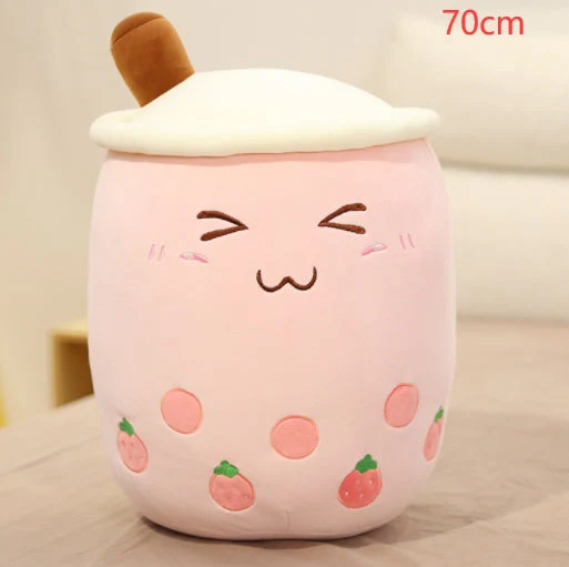Cute Fruit Drink Plush Stuffed Soft Strawberry Milk Tea Plush Boba Tea Cup Toy Bubble Tea Pillow Cushion Kids Gift - Image 40