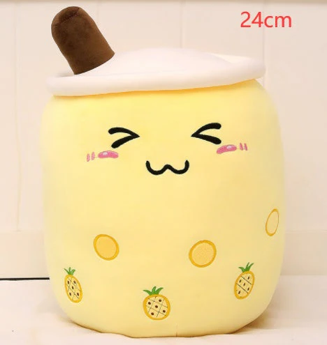 Cute Fruit Drink Plush Stuffed Soft Strawberry Milk Tea Plush Boba Tea Cup Toy Bubble Tea Pillow Cushion Kids Gift - Image 45