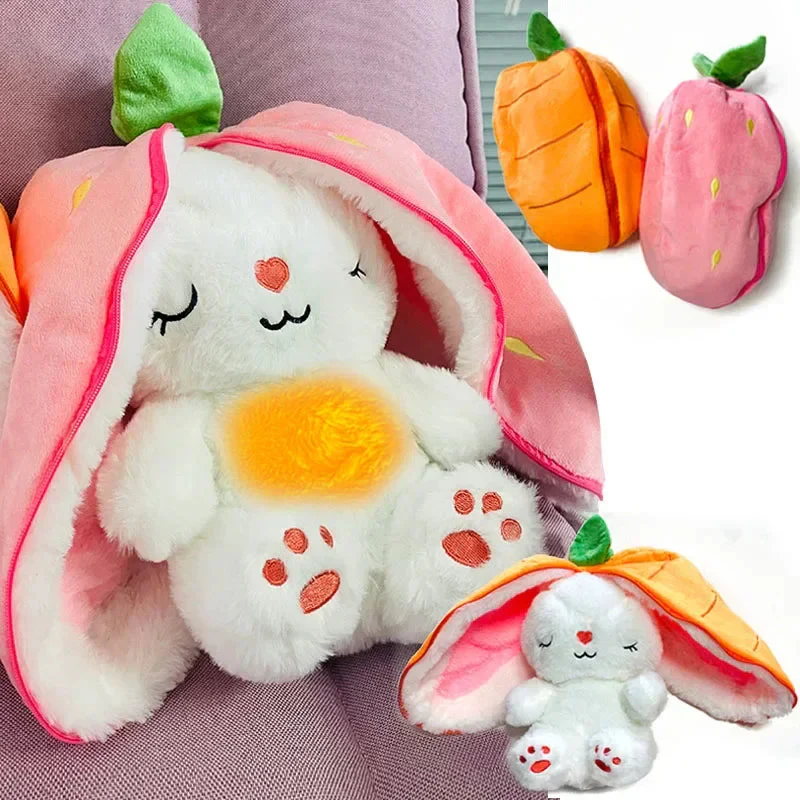 Cute Music Luminous Breathing Doll with Motion Lights Plush Baby Sleeping Toys Bunny Soft Cartoon Plush Doll Early Childhood - Image 6