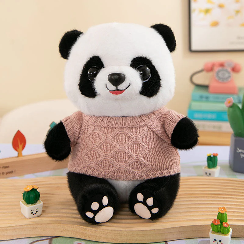Cute Panda Plush Toy Wearing Clothes - Image 14