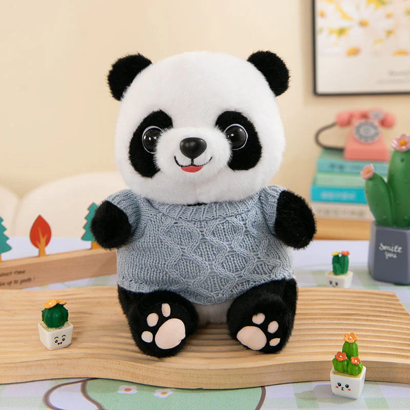 Cute Panda Plush Toy Wearing Clothes - Image 15