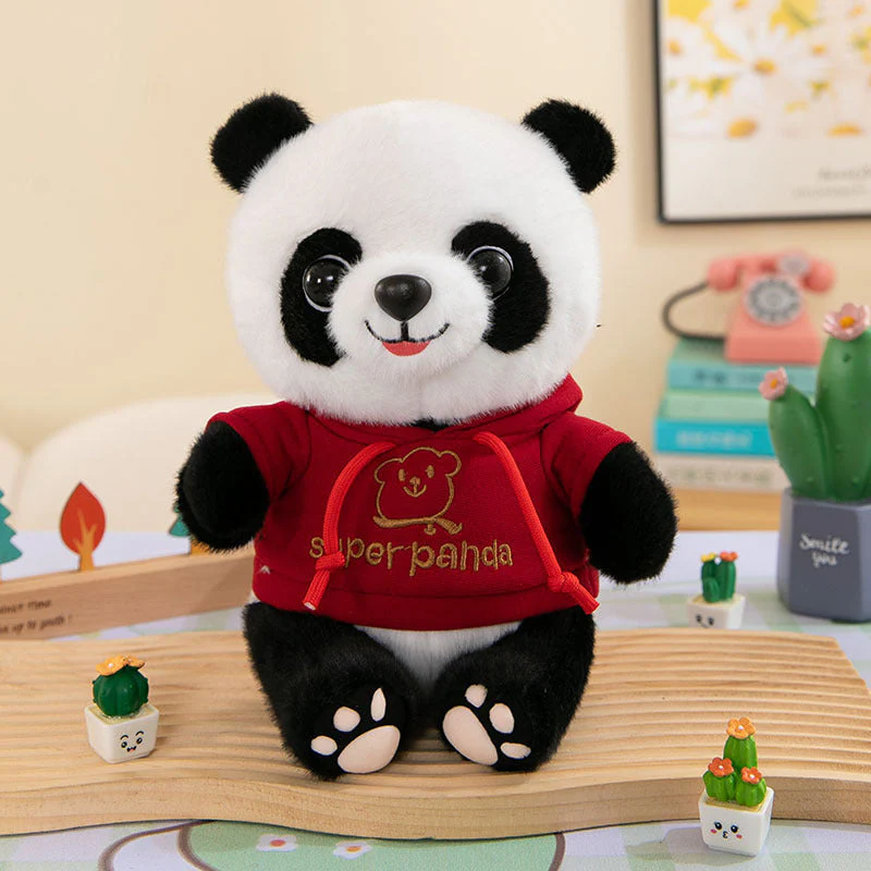 Cute Panda Plush Toy Wearing Clothes - Image 16