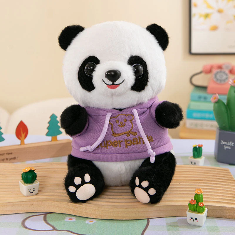 Cute Panda Plush Toy Wearing Clothes - Image 17