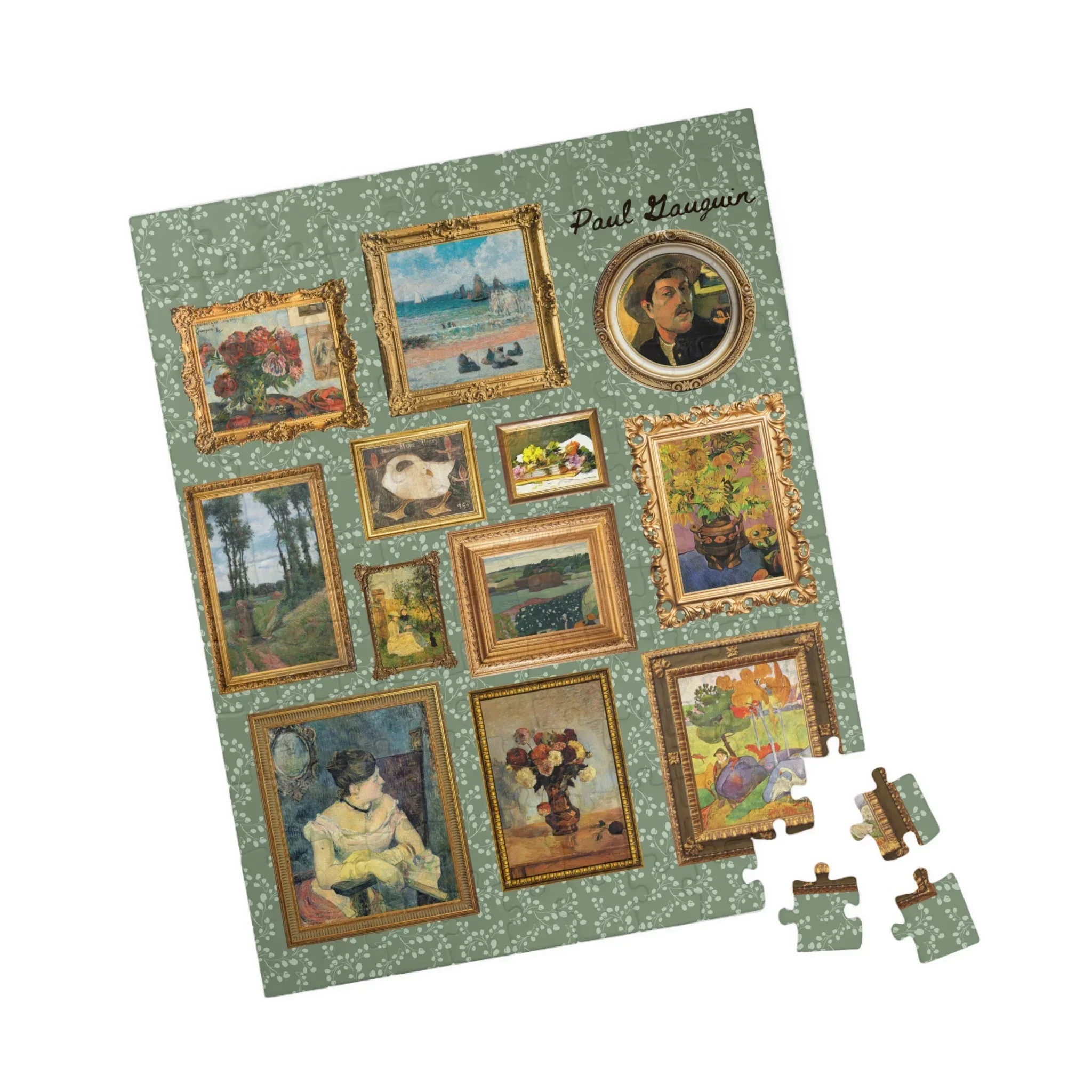 Cute Paul Gauguin Puzzle with Flowers - Image 3