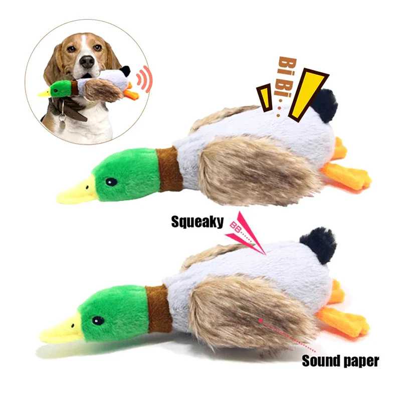Cute Plush Duck Dog Squeaky Toy – Interactive Chew for Small & Medium Dogs - Image 2