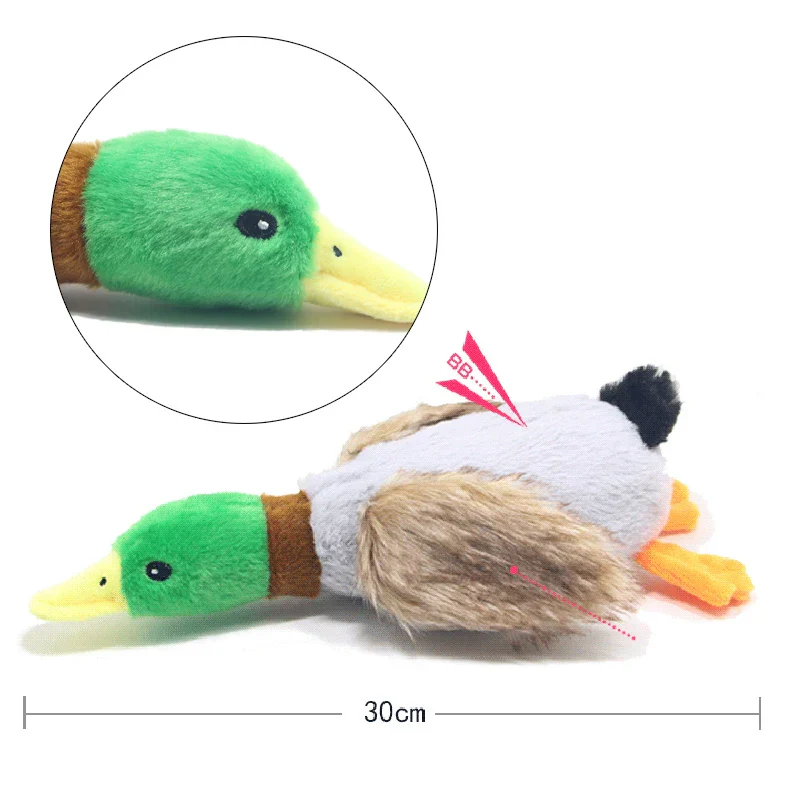 Cute Plush Duck Dog Squeaky Toy – Interactive Chew for Small & Medium Dogs - Image 4