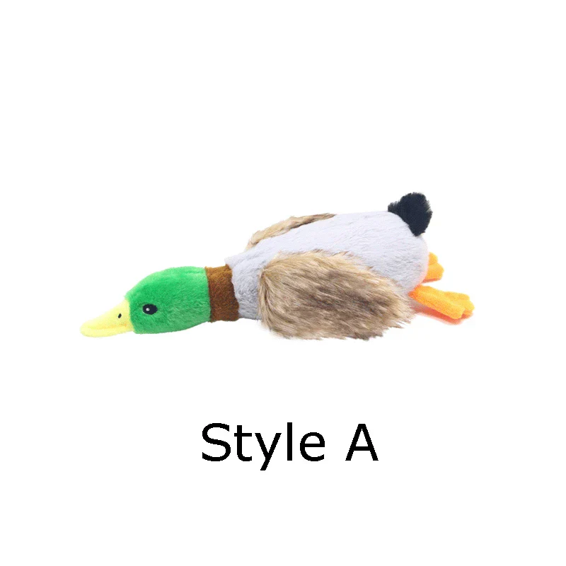 Cute Plush Duck Dog Squeaky Toy – Interactive Chew for Small & Medium Dogs - Image 8