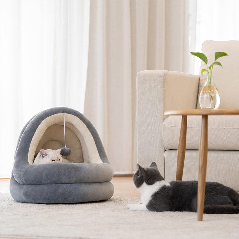 Cute Plush Warm Pet Nest Bed - Image 3