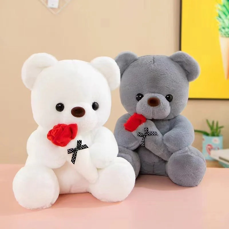 Cute Rose Little Bear Doll Huggy Bear Doll Women's Plush Toy - Image 2