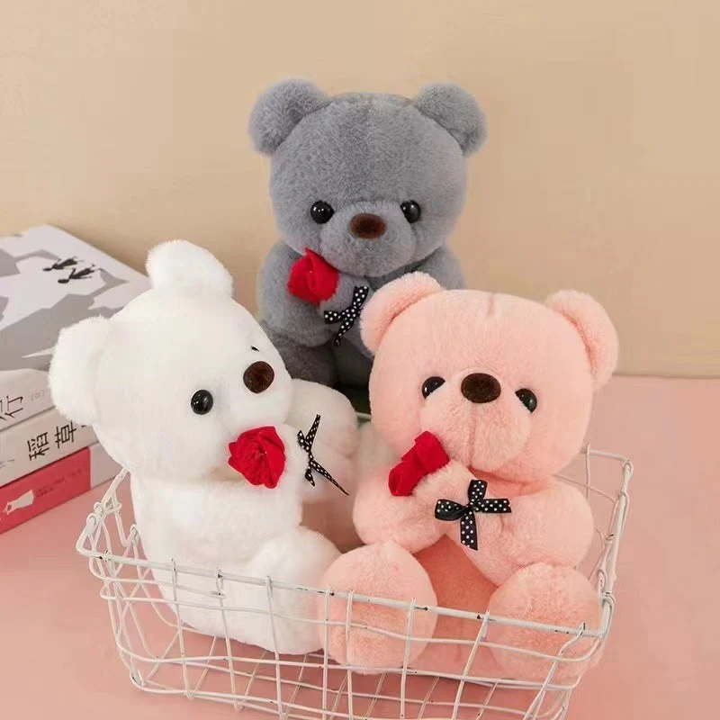 Cute Rose Little Bear Doll Huggy Bear Doll Women's Plush Toy - Image 3