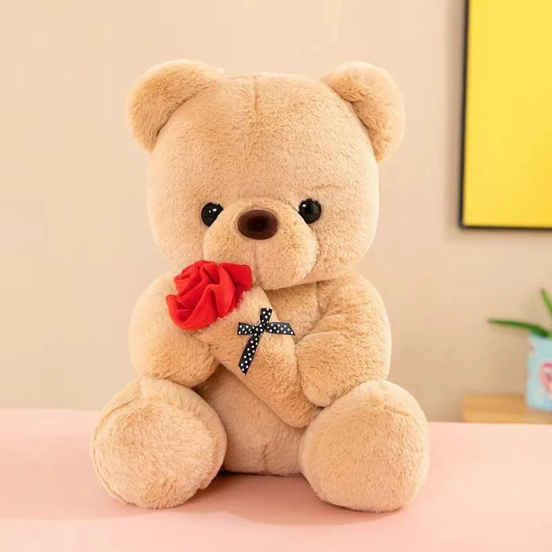 Cute Rose Little Bear Doll Huggy Bear Doll Women's Plush Toy - Image 4