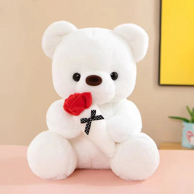 Cute Rose Little Bear Doll Huggy Bear Doll Women's Plush Toy - Image 6