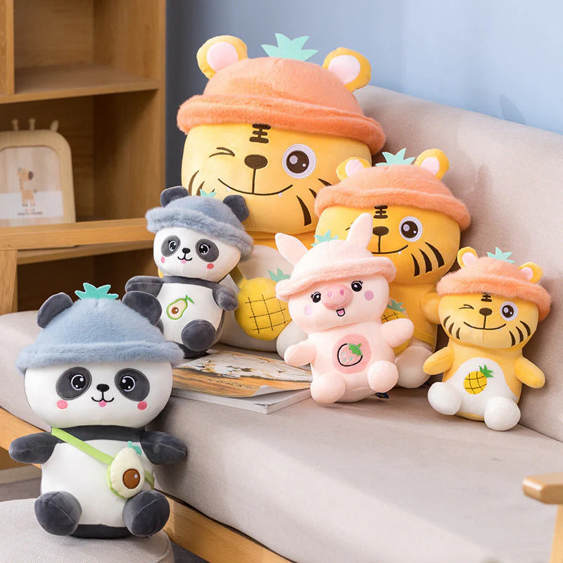 Cute Strawberry Pig Doll Pillow Cartoon Plush Toy - Image 4