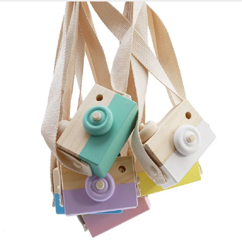 Cute Wooden Camera Toys Baby Kid Hanging Photography Prop Decoration Educational Outdoor Activity Toy Children's Day Happy Gift - Image 2