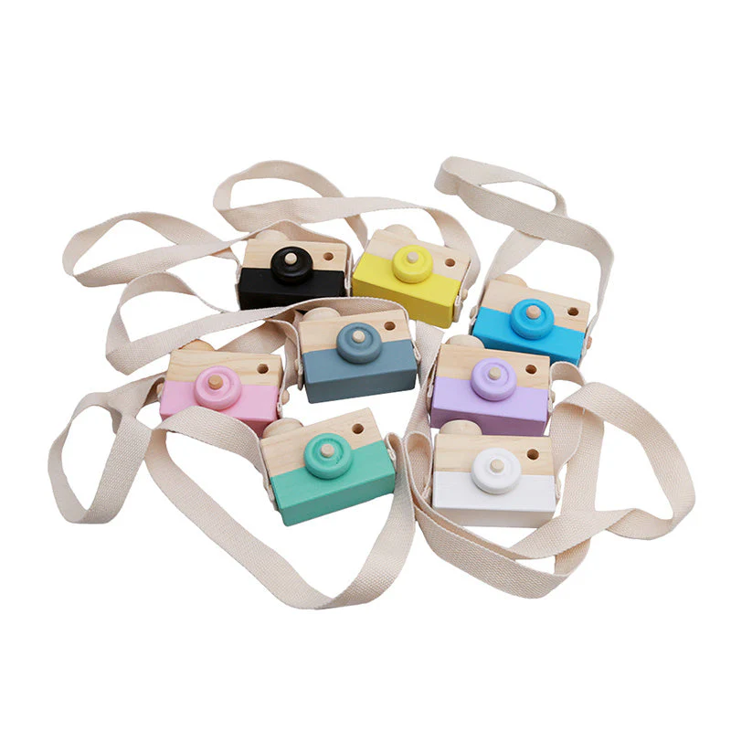 Cute Wooden Camera Toys Baby Kid Hanging Photography Prop Decoration Educational Outdoor Activity Toy Children's Day Happy Gift - Image 3