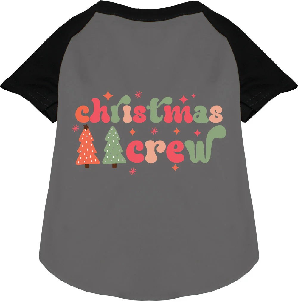 Cutesy Christmas Crew Pet Raglan Shirt - Image 3