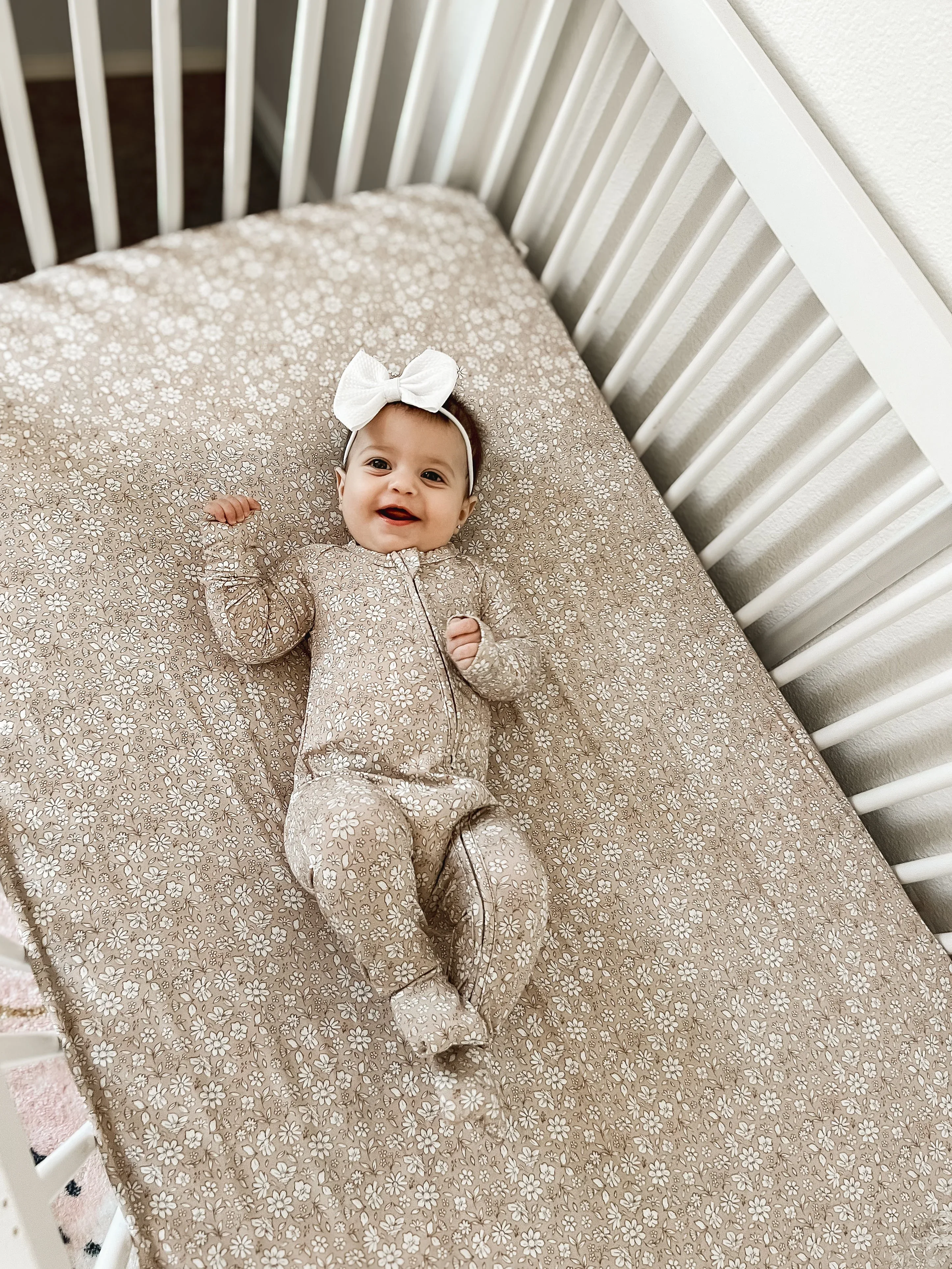 Dainty Ditsy Bamboo Crib Sheet - Image 13