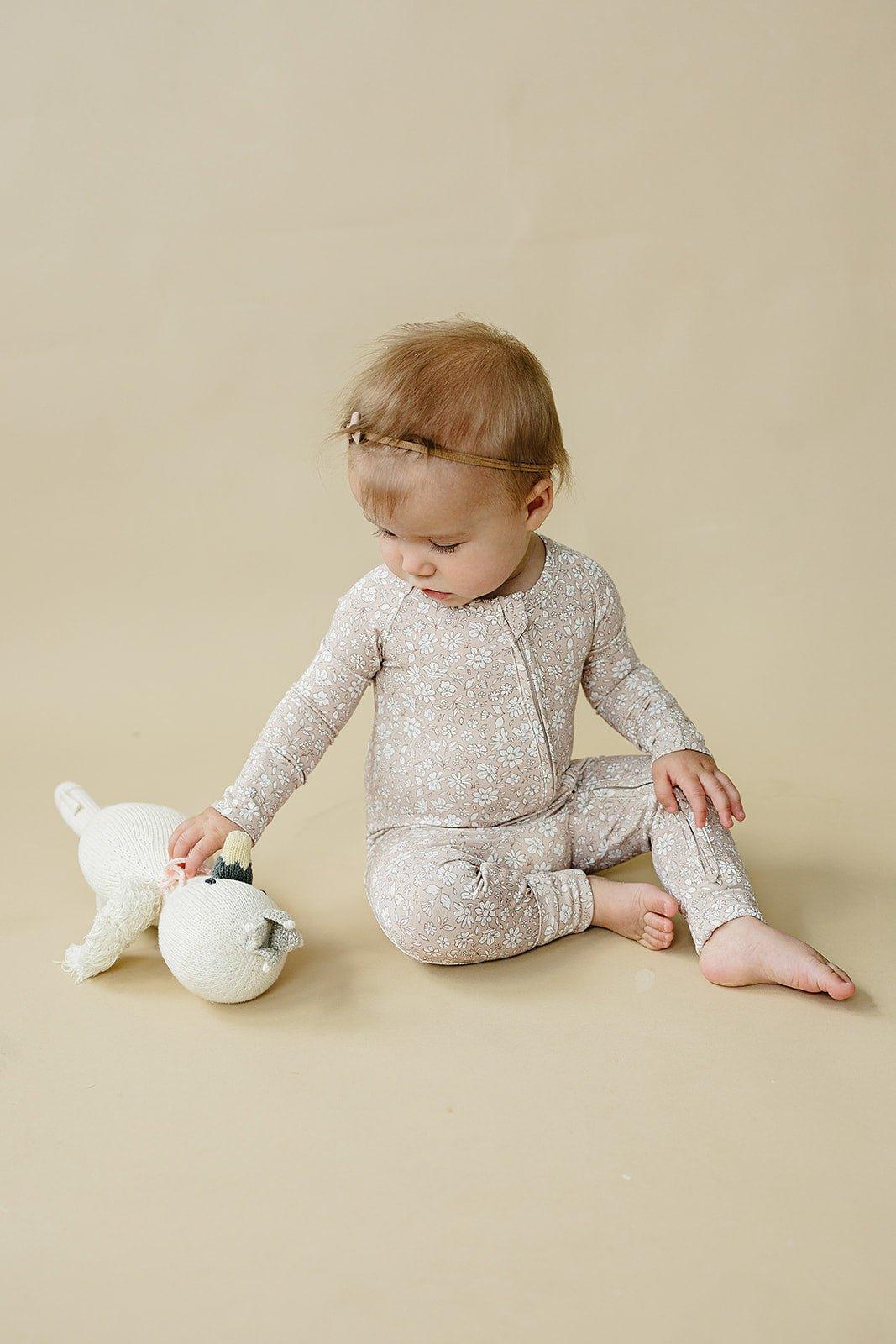 Dainty Ditsy Bamboo Zippy Romper - Image 15
