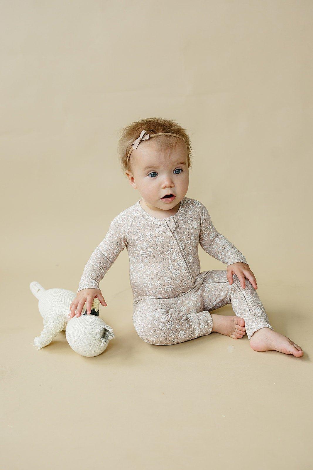 Dainty Ditsy Bamboo Zippy Romper - Image 16