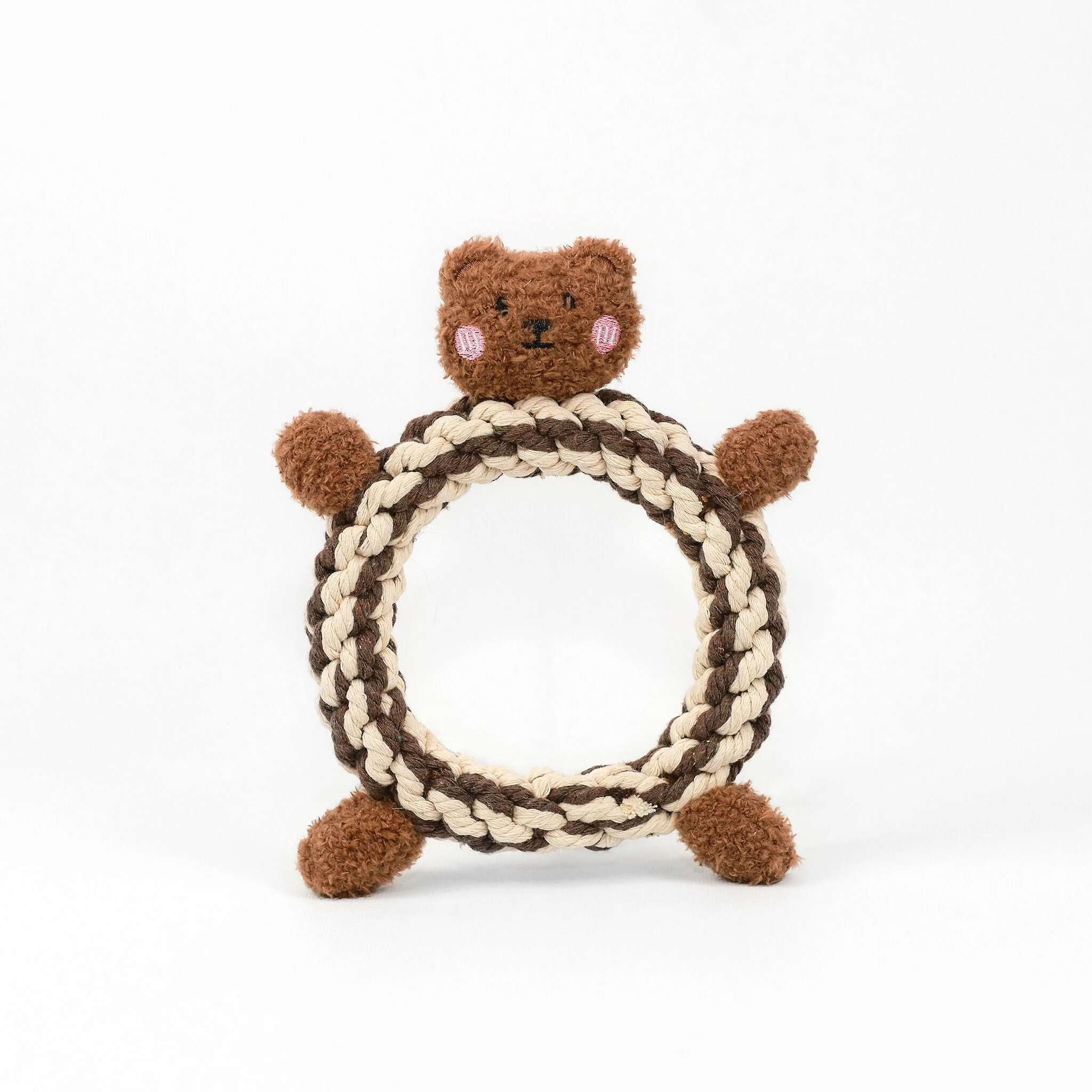 Daisy and Jasper Squeaky Plush Rope Toys by Knotty Pawz - Image 3