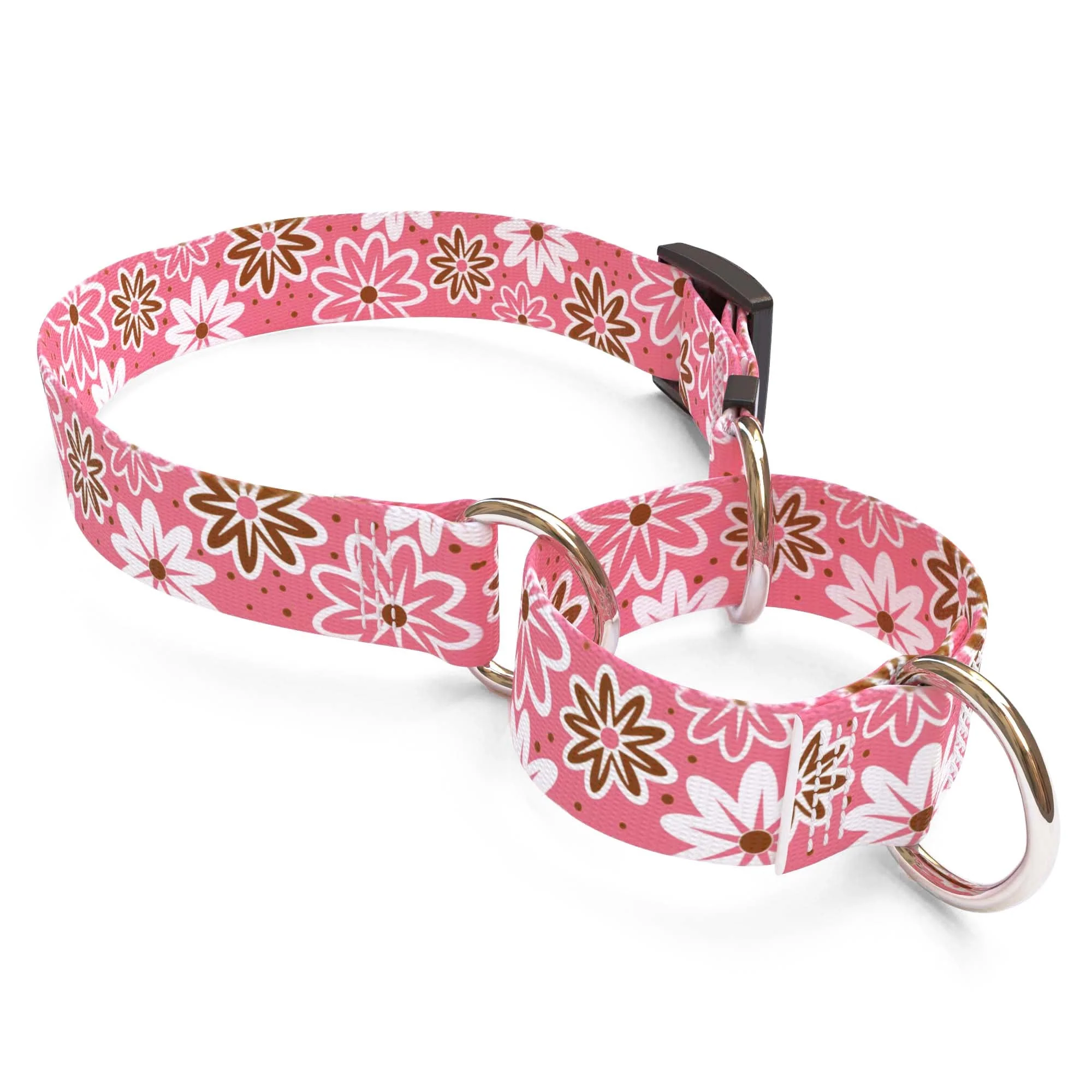 Daisy Chain Pink Dog Collar - Image 3