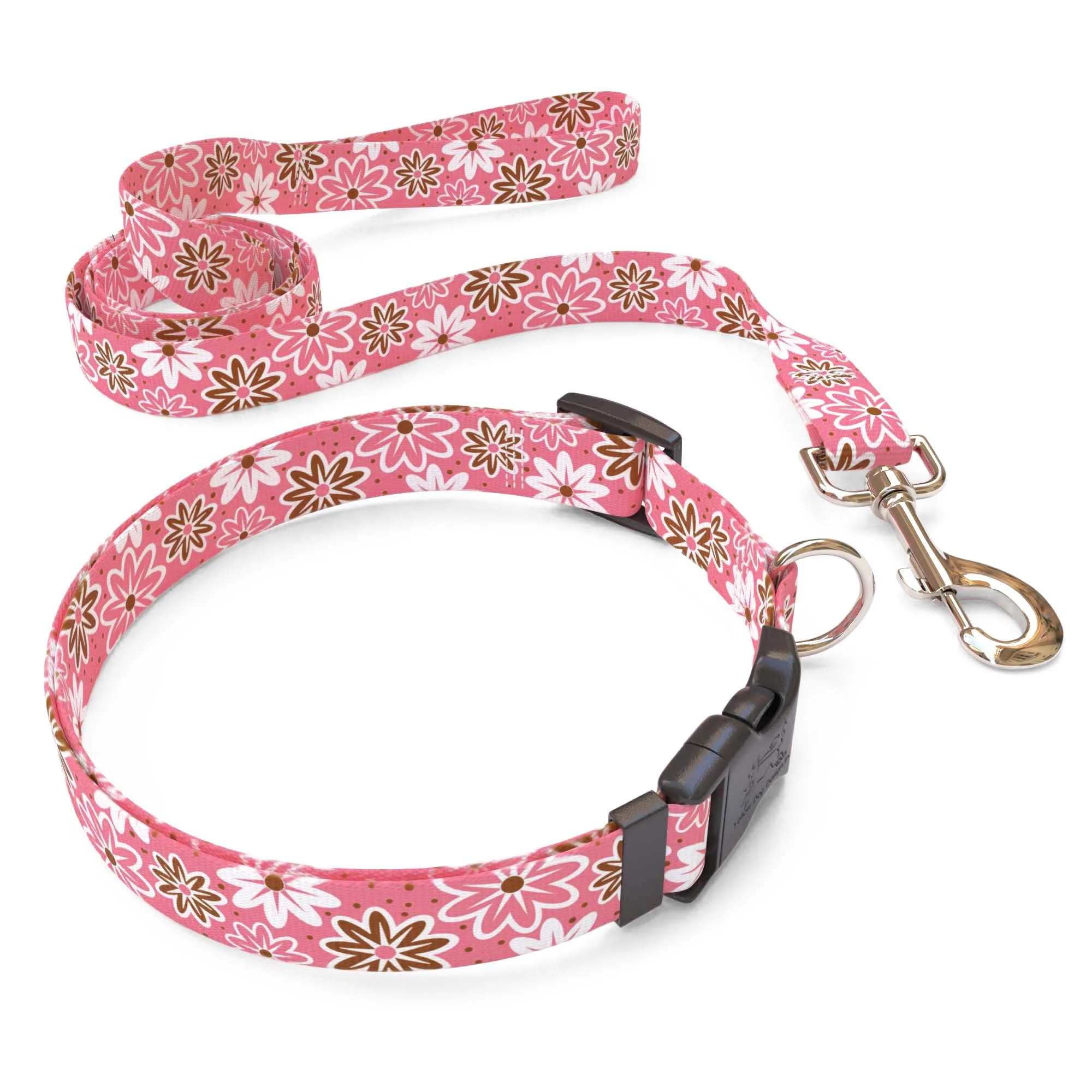 Daisy Chain Pink Dog Collar - Image 4