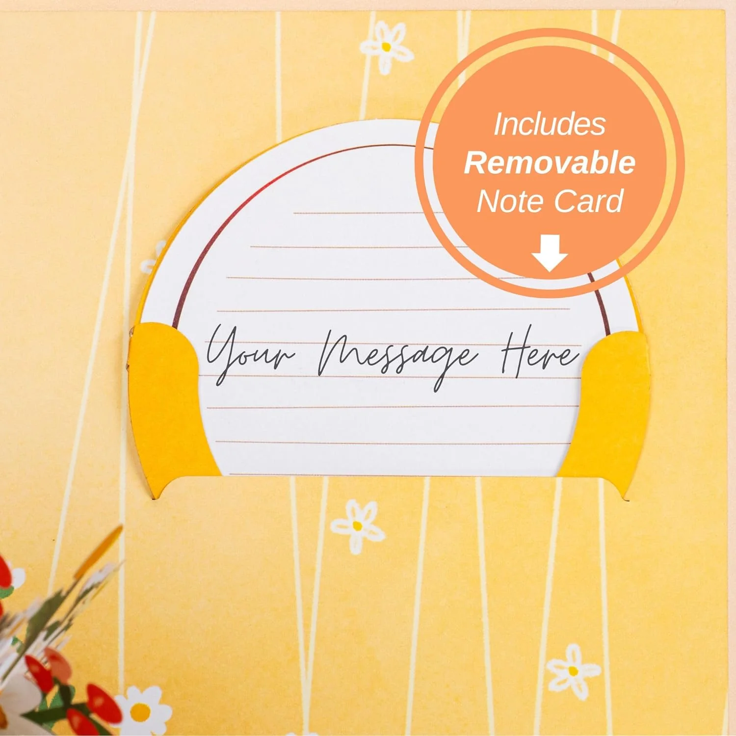 Daisy Delight Oversized Pop Up Card with Keepsake - Image 9