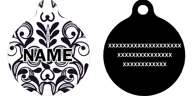 Damask HD Dog ID Tag - Image 2