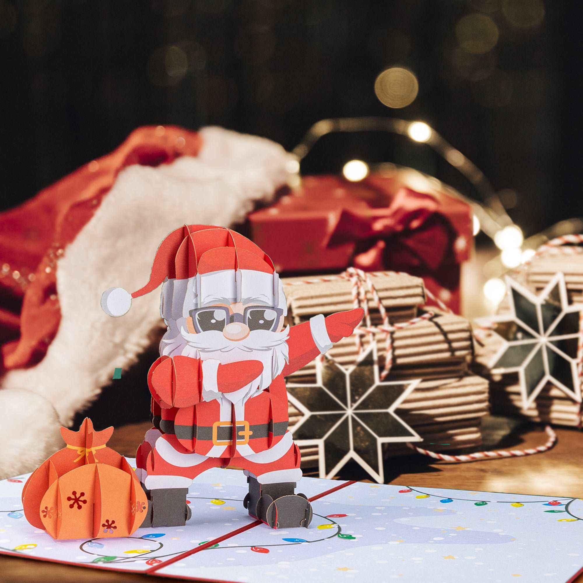 Dancing Santa Pop Up Christmas Card - Image 3