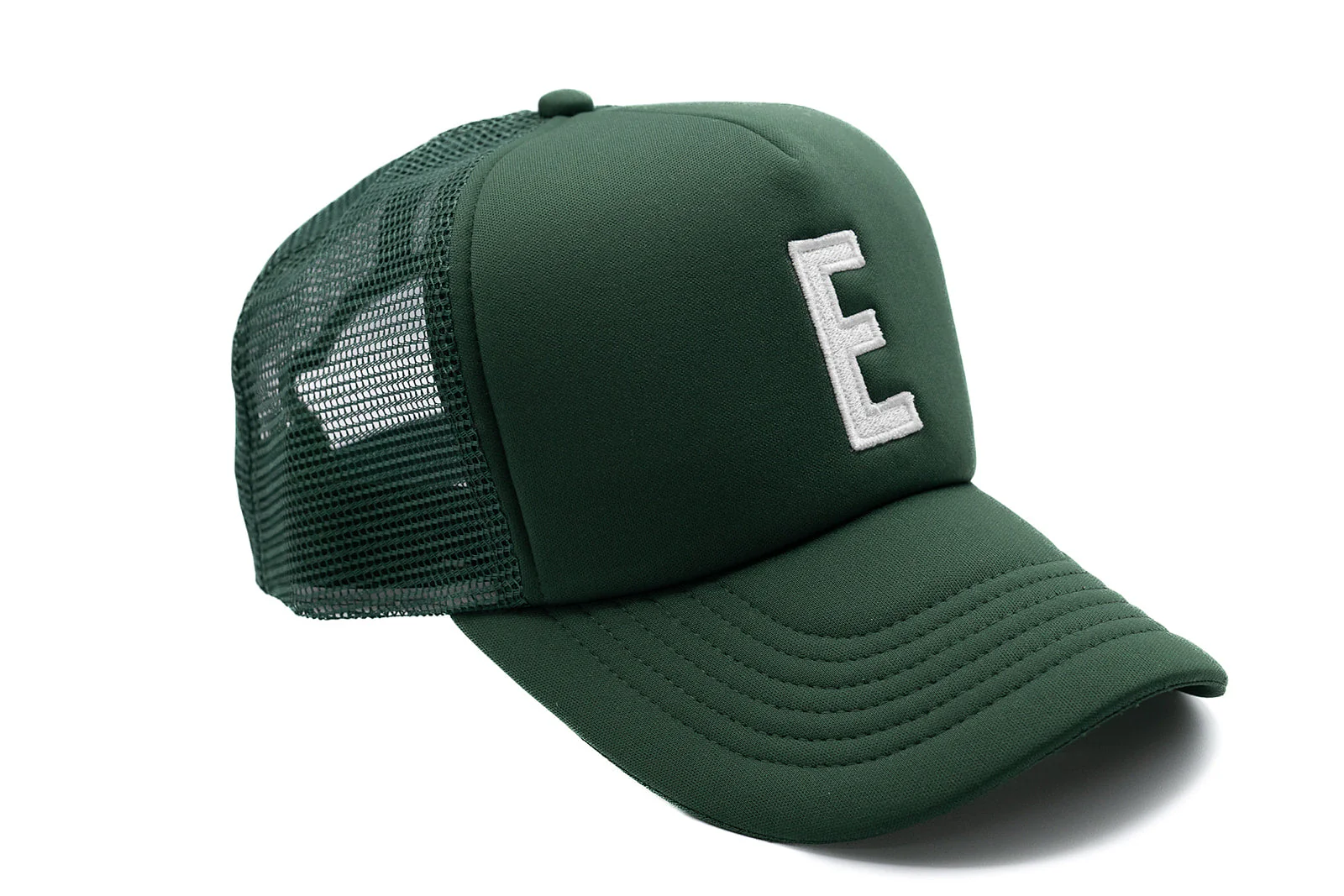 Dark Green Letter Trucker Hat - Image 2