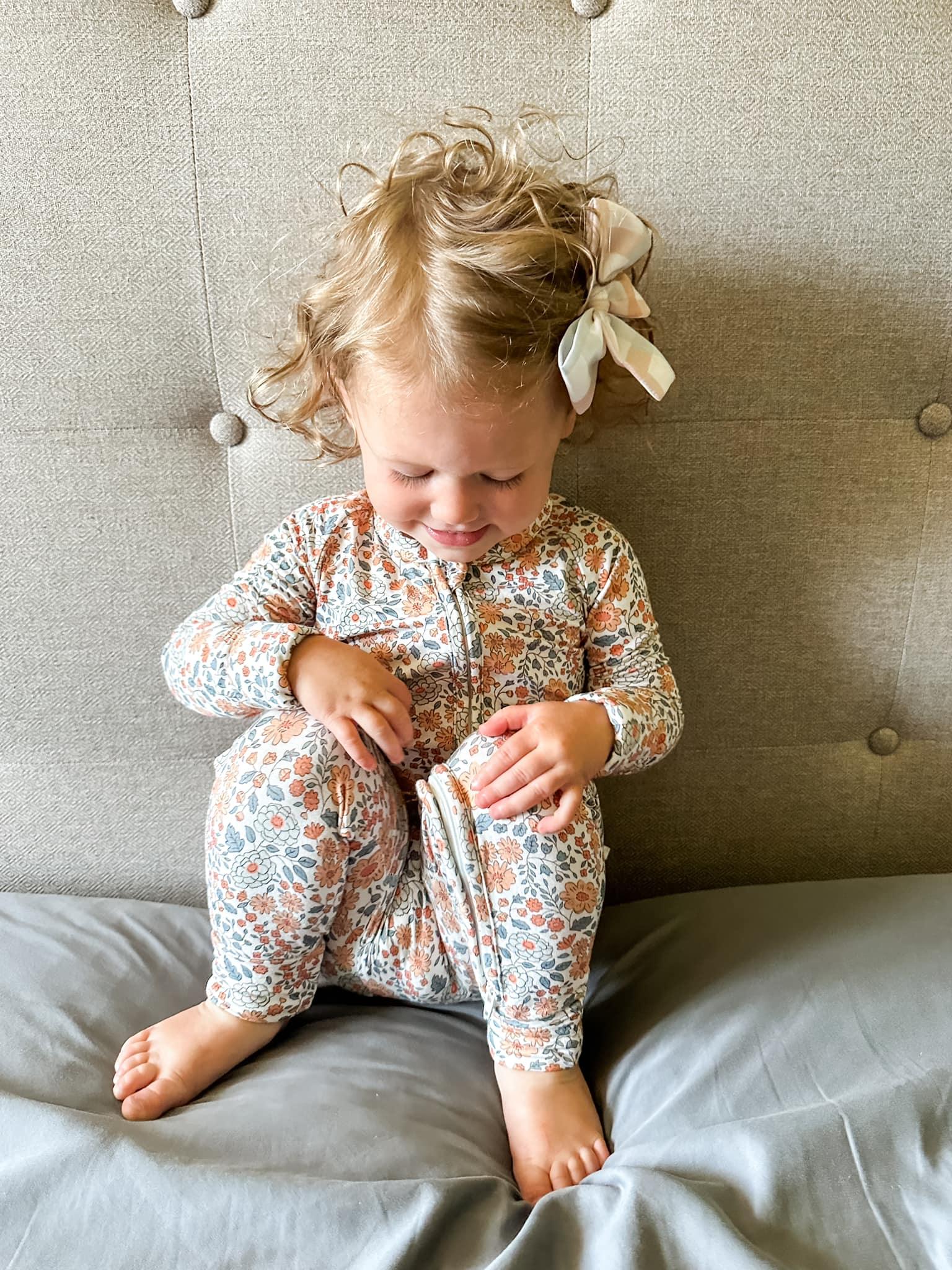 Darling Ditsy Bamboo Zippy Romper - Image 3