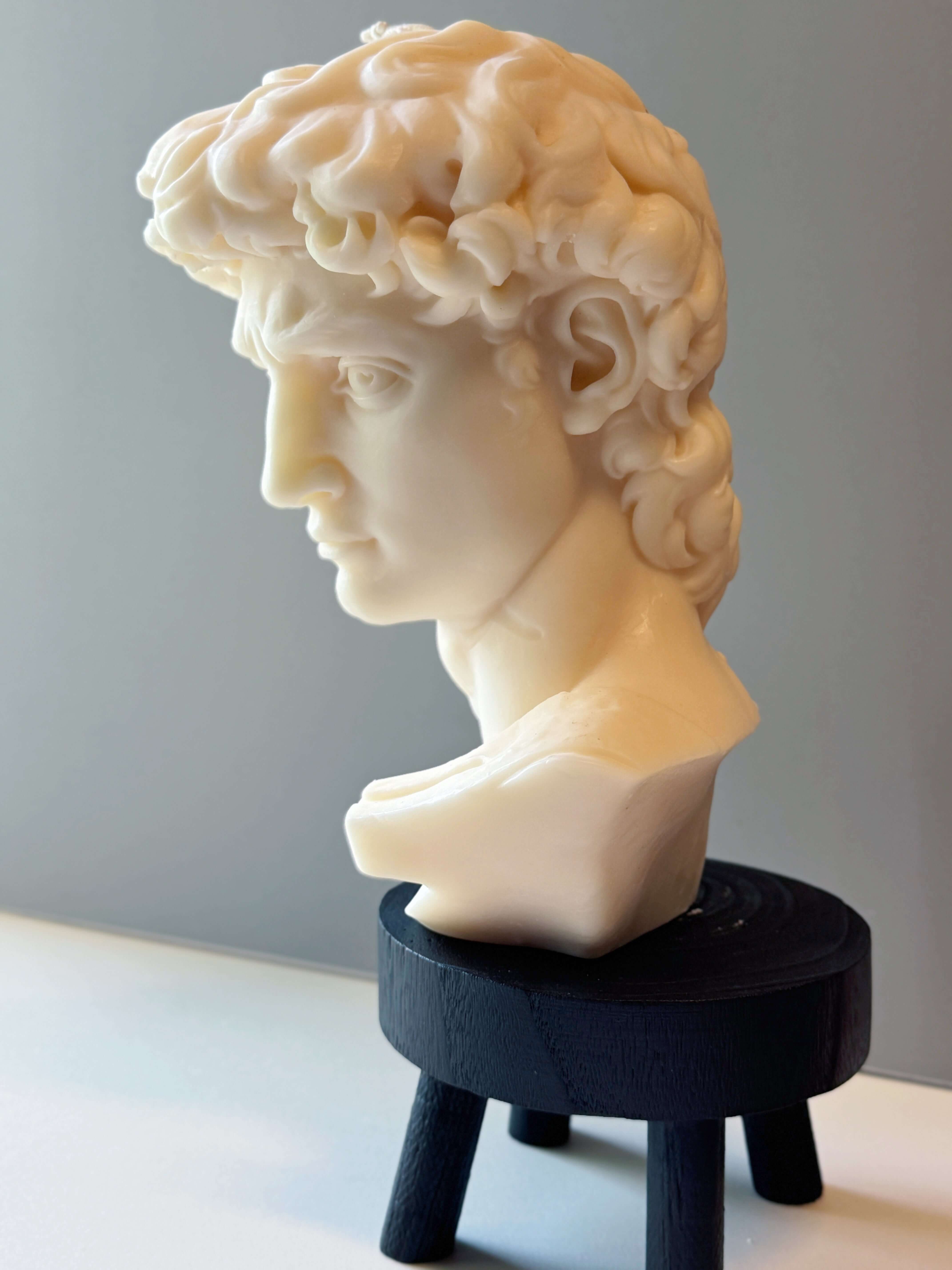 David Head Sculptural Candle | 11" Bust - Image 2