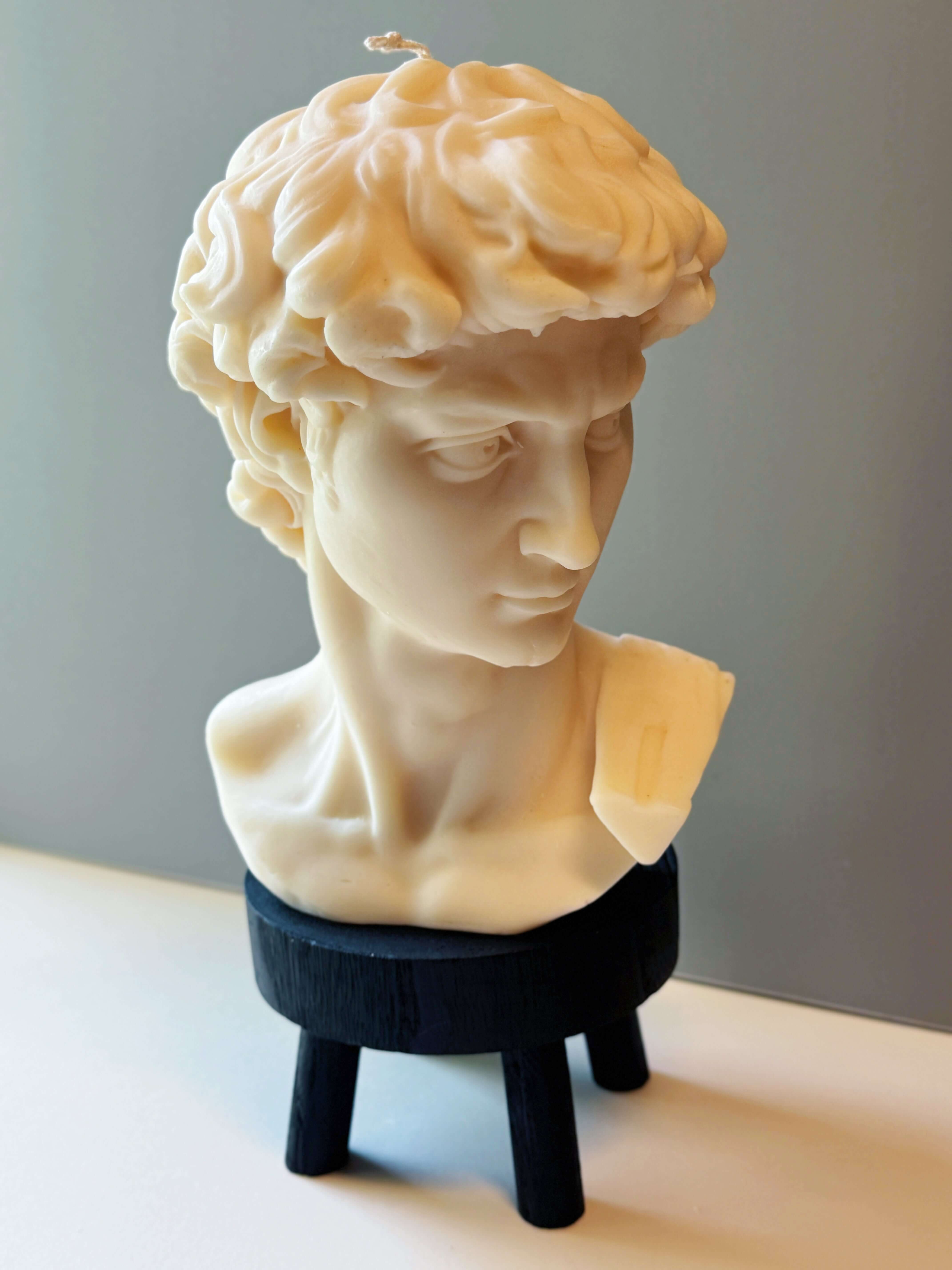 David Head Sculptural Candle | 11" Bust - Image 4