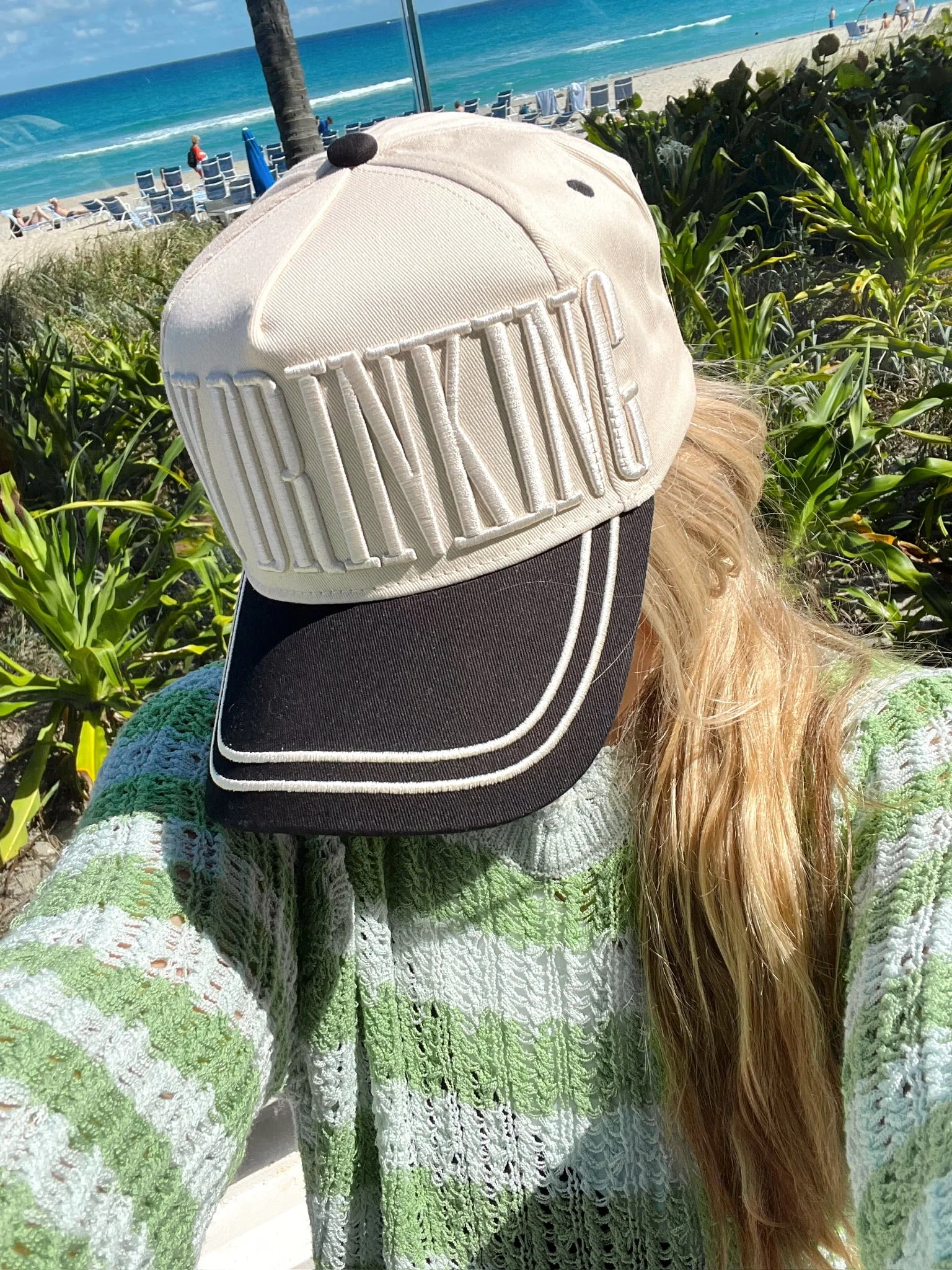 Day Drinking - Black Vintage Trucker Hat - Image 2
