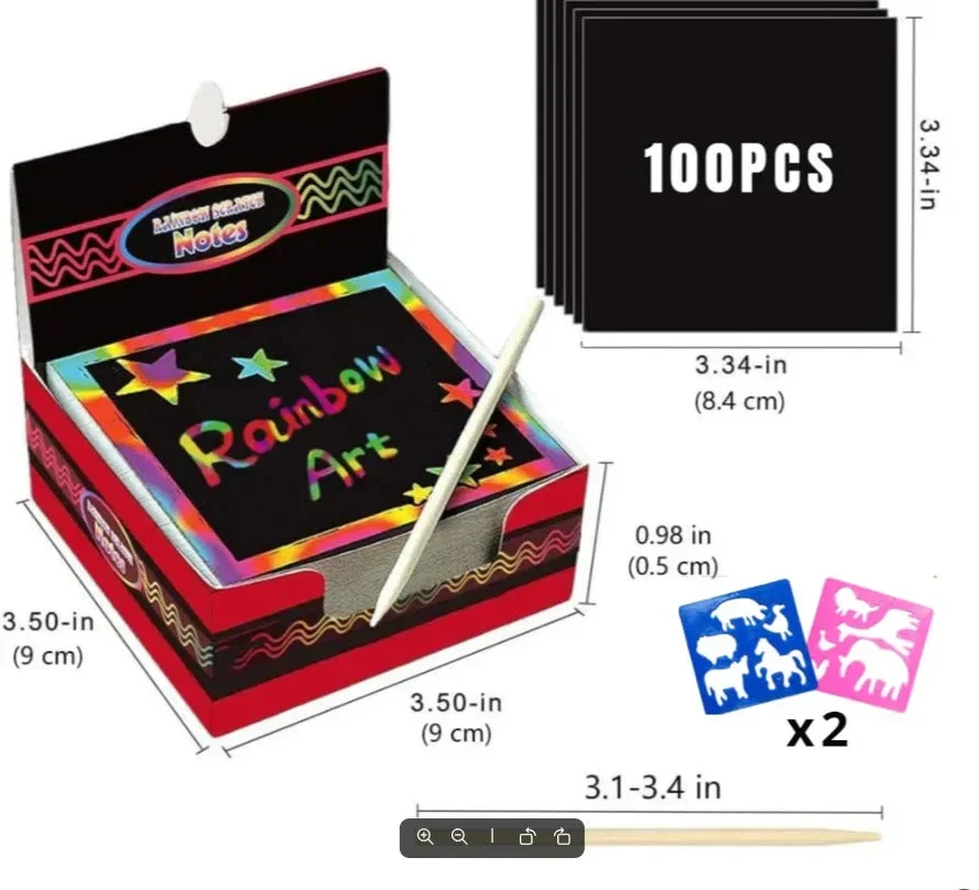 Dazzling Scratch Painting Kit - Parent-Child Interactive DIY Craft Toy with Note Cards - Image 7
