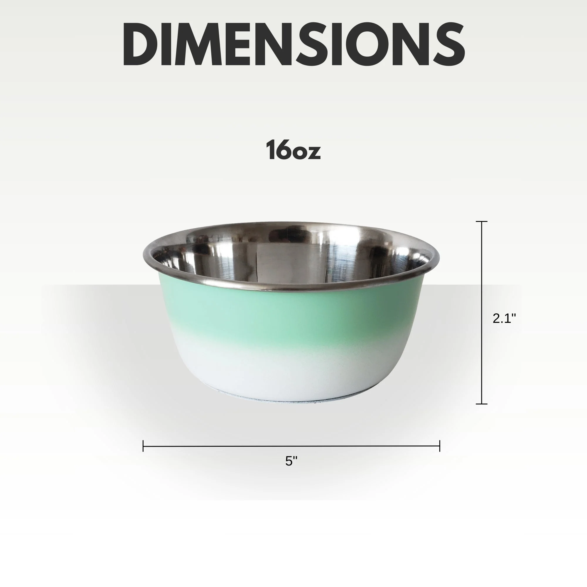 Deep Dog Bowl – Stainless Steel Bowl, Ideal for Small, Medium & Large Dogs – Mint Green - Image 3