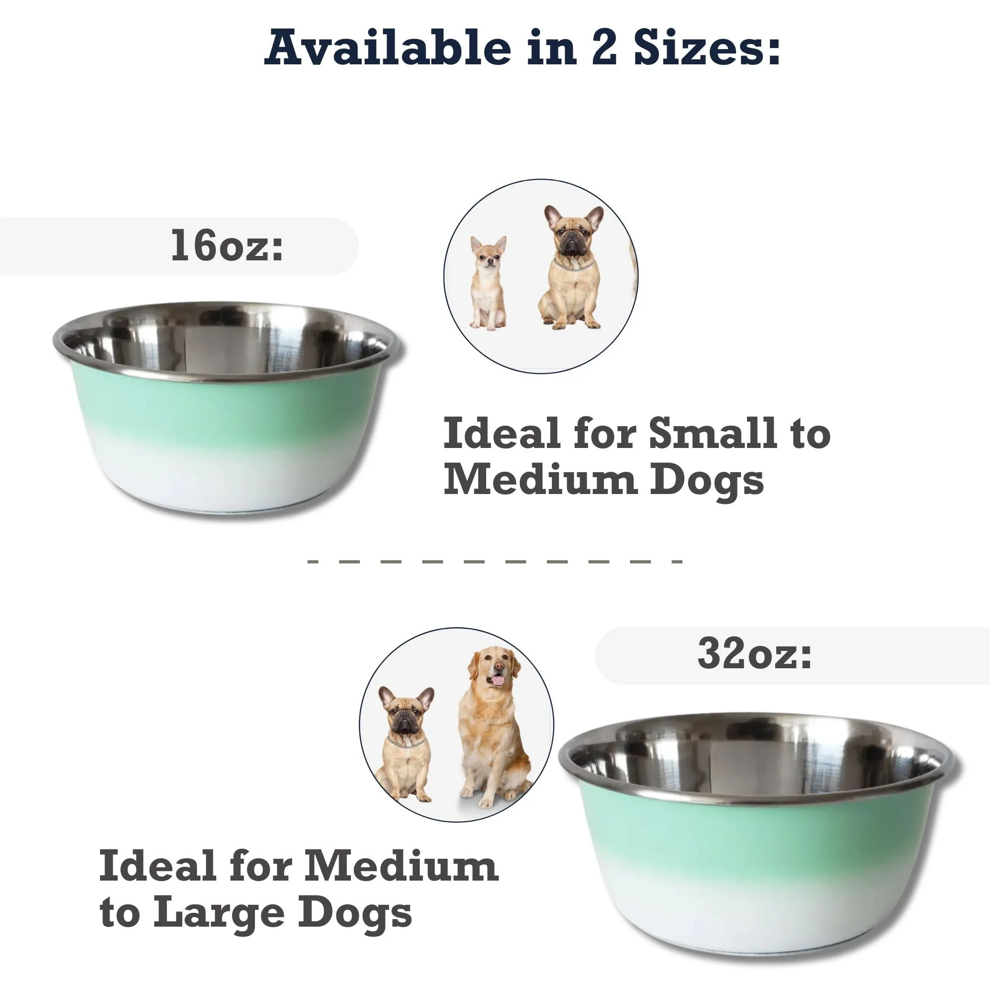 Deep Dog Bowl – Stainless Steel Bowl, Ideal for Small, Medium & Large Dogs – Mint Green - Image 7