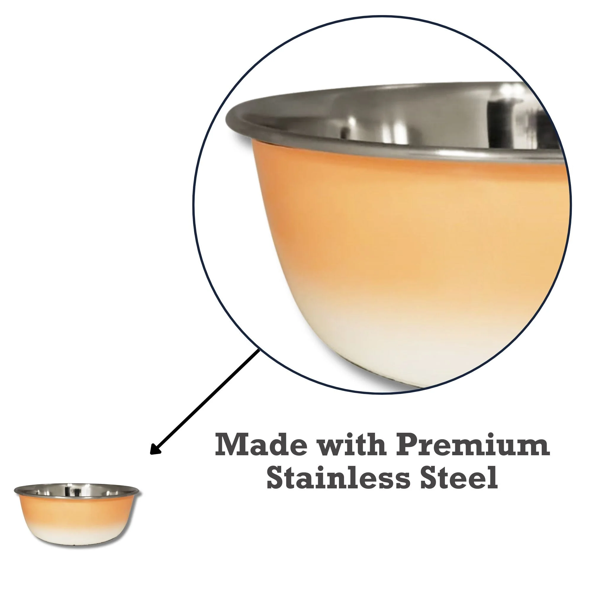 Deep Dog Bowl – Stainless Steel Bowl, Ideal for Small, Medium & Large Dogs – Peach Coral - Image 5