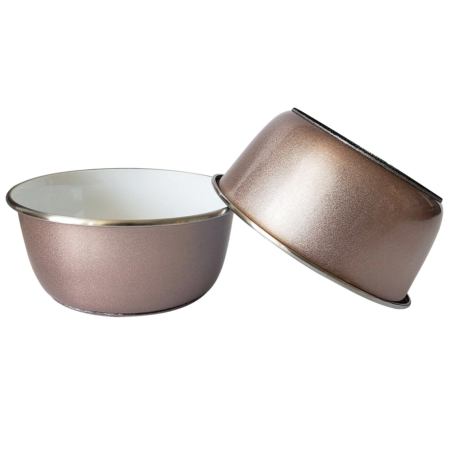Deep Dog Bowl with Paw Print Design – Stainless Steel Bowl, Ideal for Small, Medium to Large Dogs – Rose Gold - Image 3