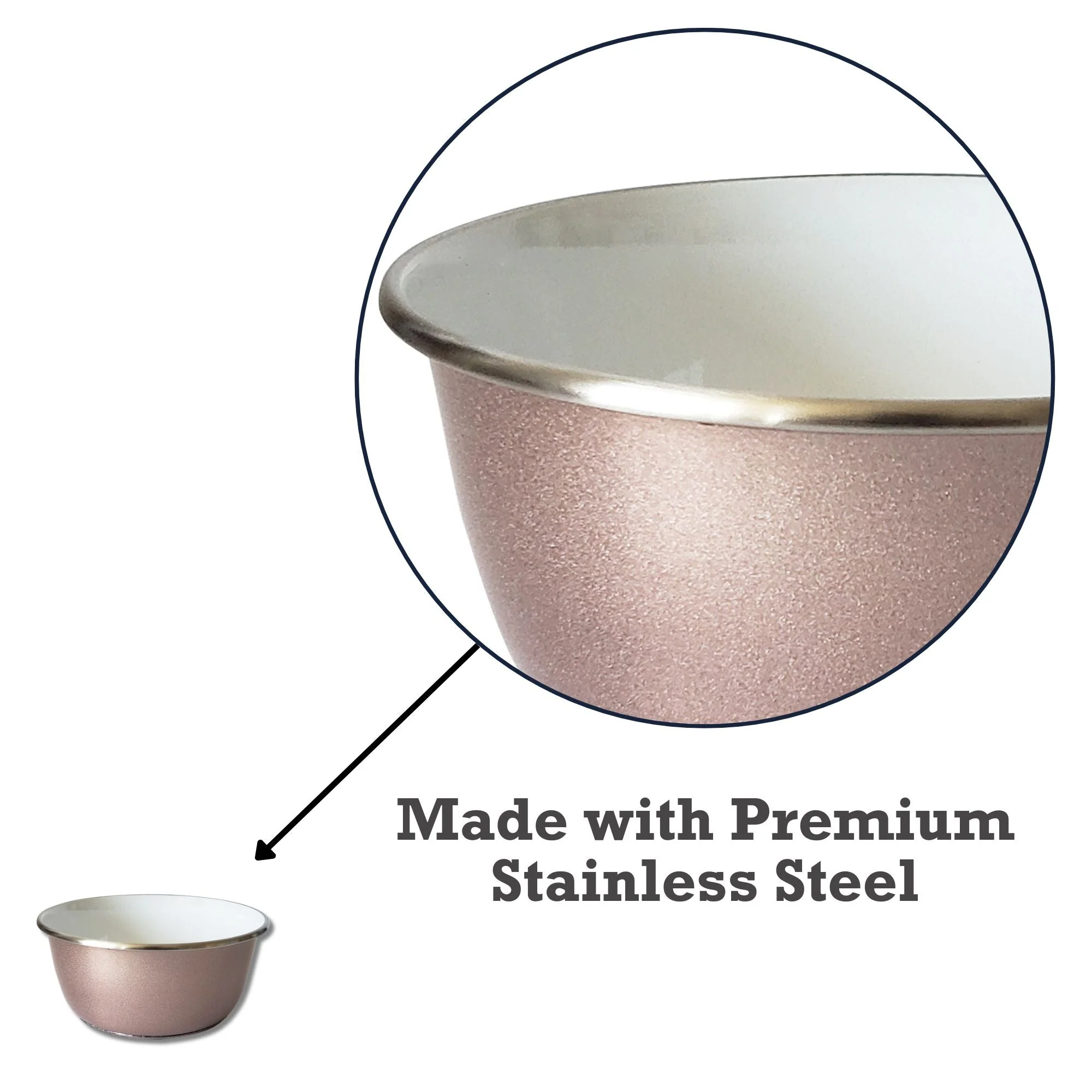 Deep Dog Bowl with Paw Print Design – Stainless Steel Bowl, Ideal for Small, Medium to Large Dogs – Rose Gold - Image 7