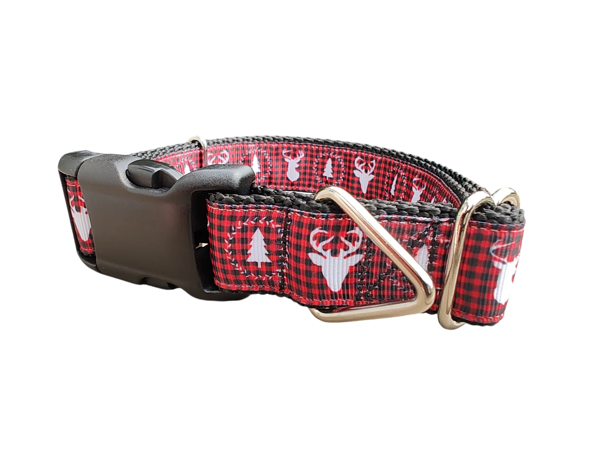 Deer Heads and Trees Nylon Dog Collar - Image 2