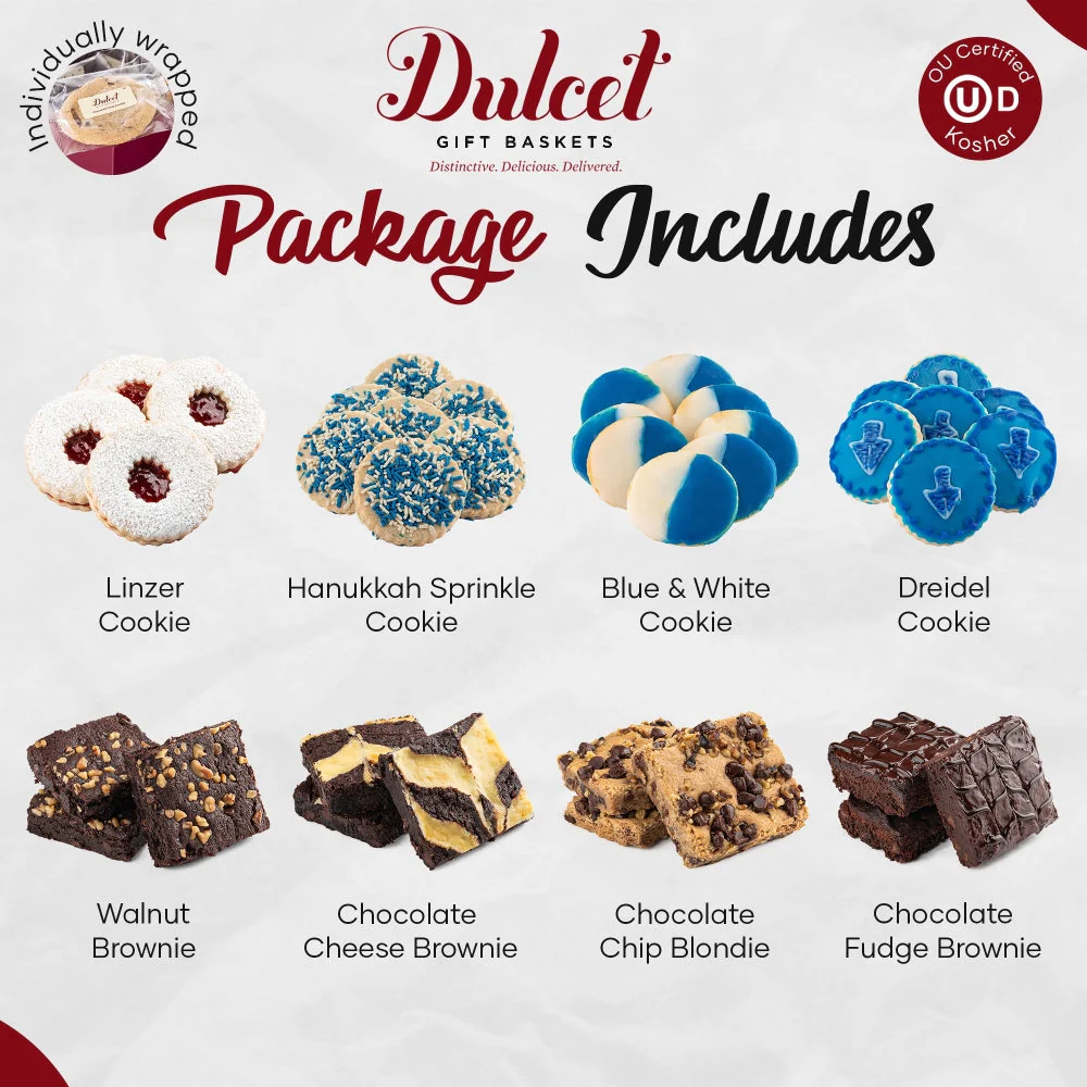 Deluxe Hanukkah Dreidel Cookie Gift Basket - Image 2